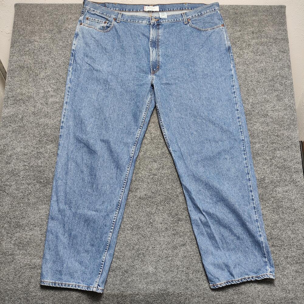 Levis 550 Jeans Mens 48x34 Light Wash Blue Relaxed Tapered Denim Pants